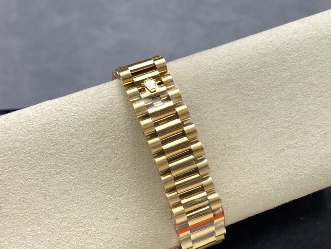 Replica Rolex Day-Date 128348RBR Dark Grey Dial Yellow Gold 36MM Unisex Watch