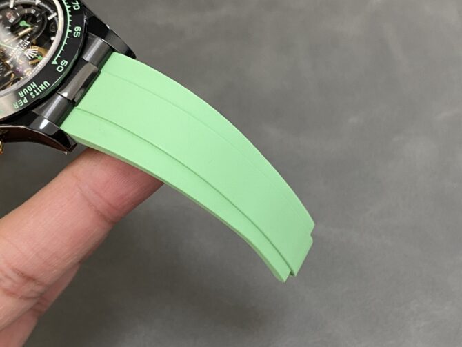 Rolex Daytona PVD Ceramic Bezel GET Best Edition Green Rubber Strap