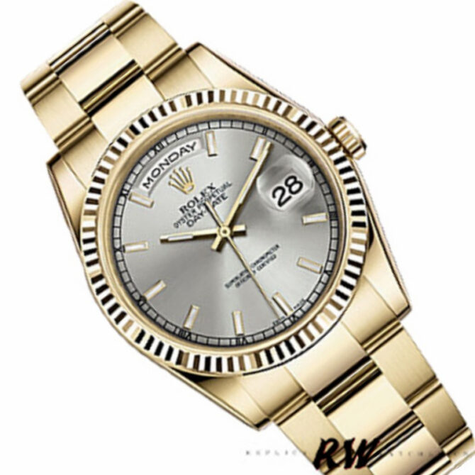 Replica Rolex Day-Date 118239 MOP Diamond Dial 36mm Unisex Watch