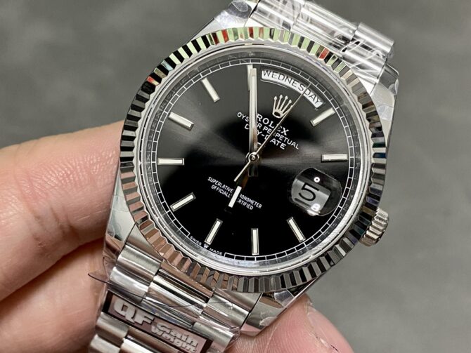 Replica Rolex Day Date 40 Platinum Black Dial M228236 0003 Men's Watch
