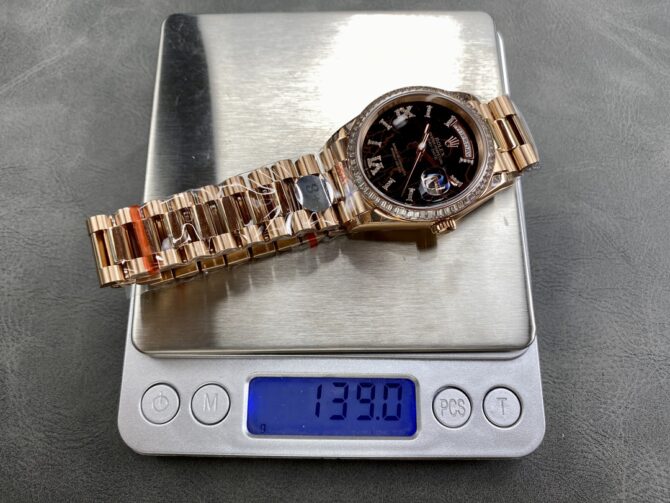 Replica Rolex Day-Date 128345RBR Eisenkiesel dial Everose Gold 36MM Unisex Watch