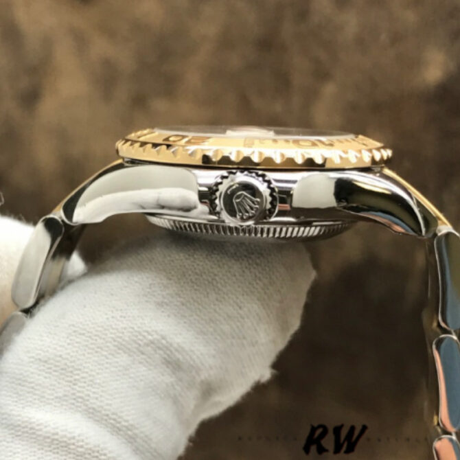 Rolex Yacht-Master 169623 Steel Yellow Gold Black MOP Dial 29MM Lady Replica Watch