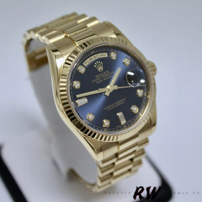 Replica Rolex Day-Date 118235 Rose Gold Chocolate Brown Dial 36mm Unisex Watch
