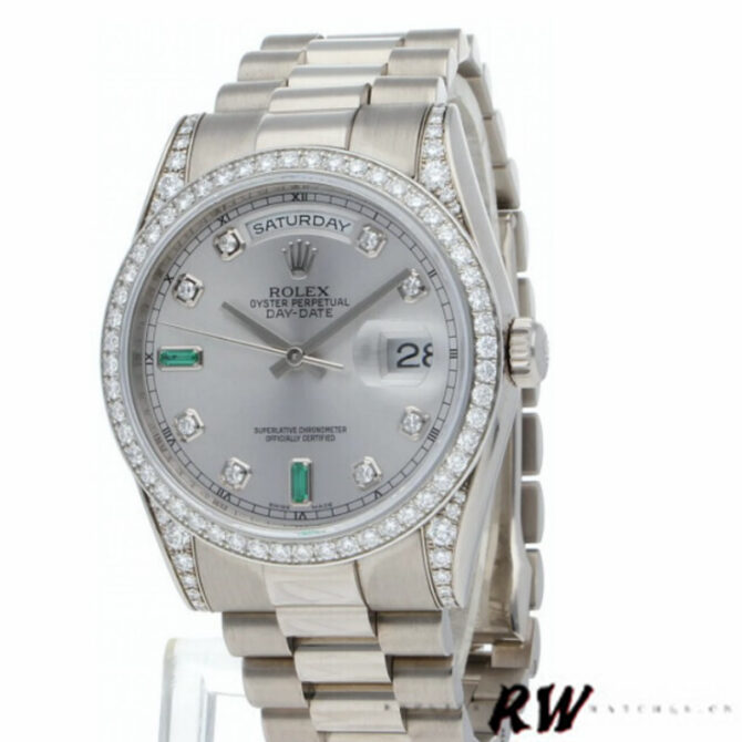 Replica Rolex Day-Date 118389 Meteorite Grey Dial 36MM Unisex Watch