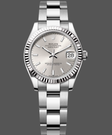 Rolex Datejust 31 Stainless Steel and White Gold Silver Dial M278274 0011 Women's Watch