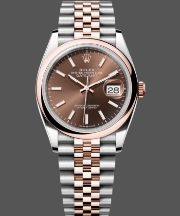 Rolex Datejust 36 Steel & Everose Gold Chocolate Dial M126201 0043 Women's Watch