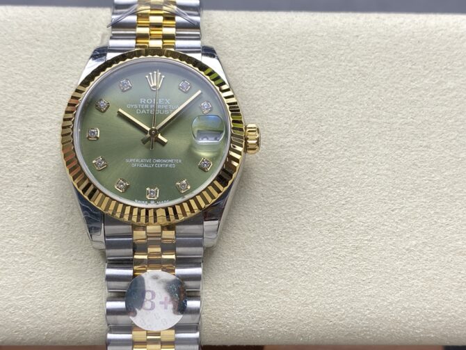 Rolex Datejust 31mm Stainless Steel and Yellow Gold 278273 0003 Green Jubilee