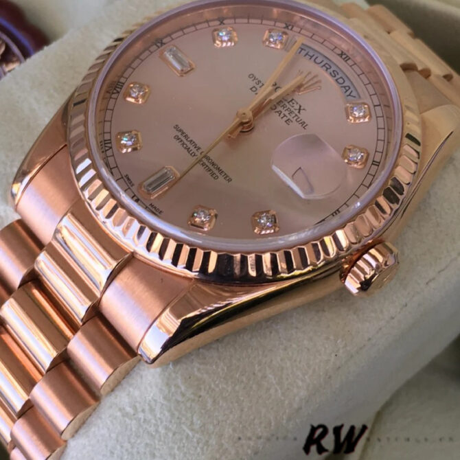 Replica Rolex Day-Date 118238 MOP White Dial 36mm Unisex Watch