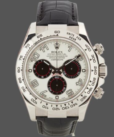 Rolex Daytona 116519 Panda Dial Black Leather Strap 40mm Mens Replica Watch
