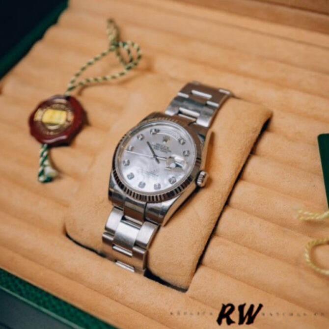 Replica Rolex Day-Date 118239 MOP Diamond Dial 36mm Unisex Watch