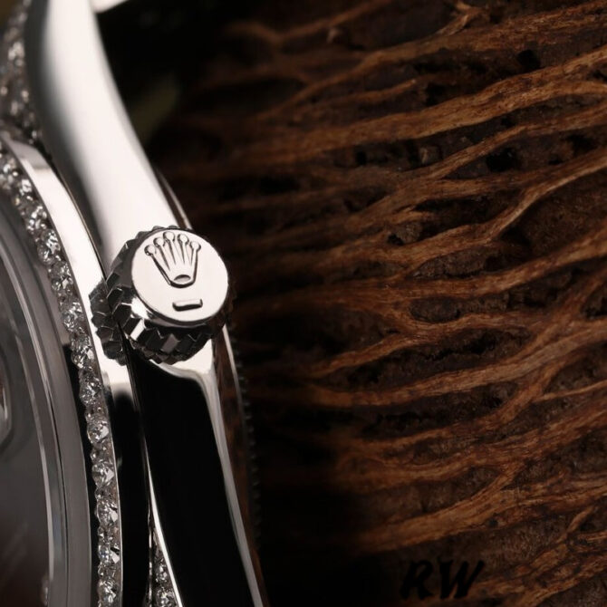 Replica Rolex Day-Date 118389 Diamond Bezel Black Index Dial 36MM Unisex Watch