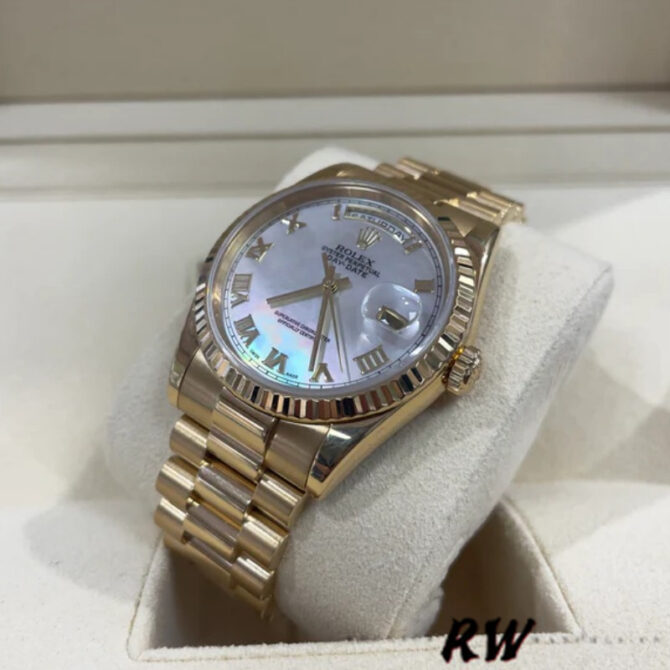 Replica Rolex Day-Date 118235 Rose Gold Chocolate Brown Dial 36mm Unisex Watch