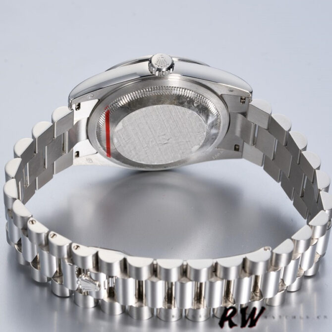 Replica Rolex Day Date 118346 Platinum Diamond Bezel Meteorite Dial 36mm Unisex Watch