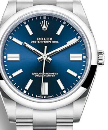 Replica Rolex Oyster Perpetual Lady 41mm Blue Dial 124300
