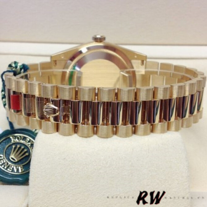 Replica Rolex Day-Date 118209 White Gold Copper Brown Dial 36mm Unisex Watch