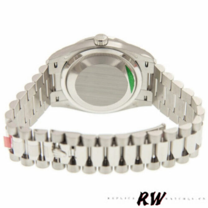 Replica Rolex Day-Date 128349RBR White Roman Dial Diamond Bezel 36MM Unisex Watch