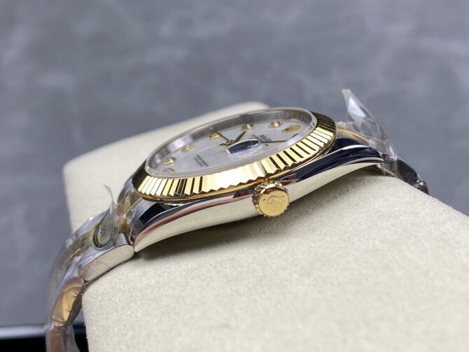 Rolex Datejust 41mm Steel and Yellow Gold 126333 0017 White Mop Diamond Oyster