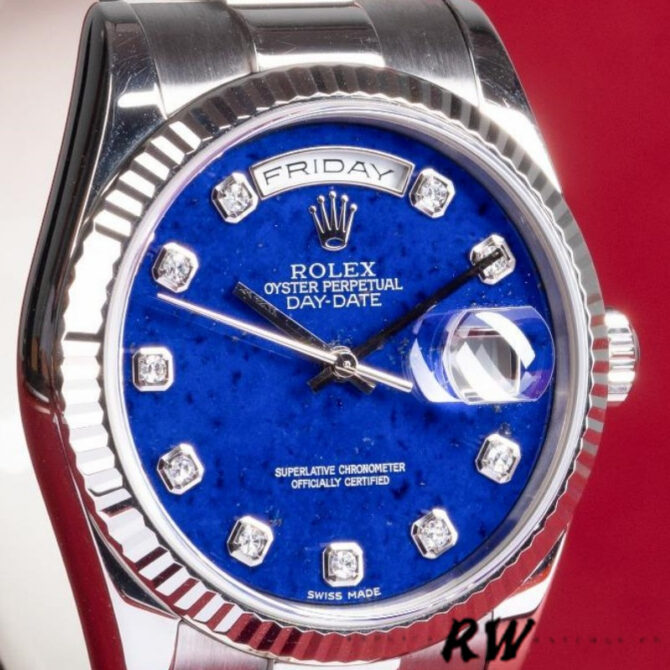 Replica Rolex Day-Date 118235 MOP Black Dial 36mm Unisex Watch
