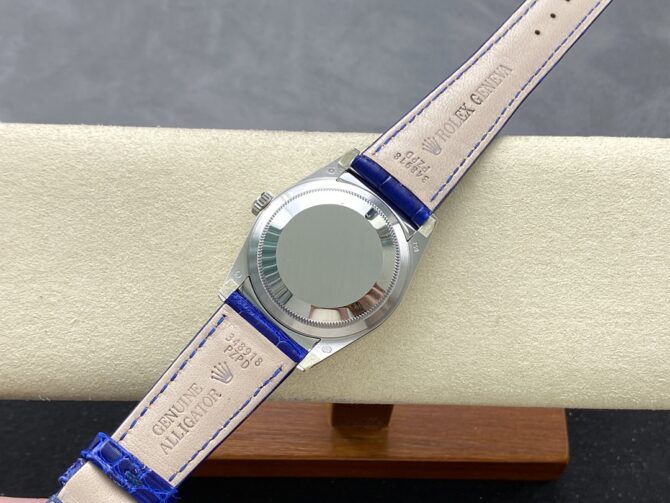 Replica Rolex Day Date 36mm White Gold Fluted Bezel 118139 0004 Blue Index