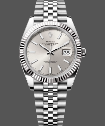 Rolex Datejust 41mm Stainless Steel 126334 0004 Silver Index Jubilee Mens Watch