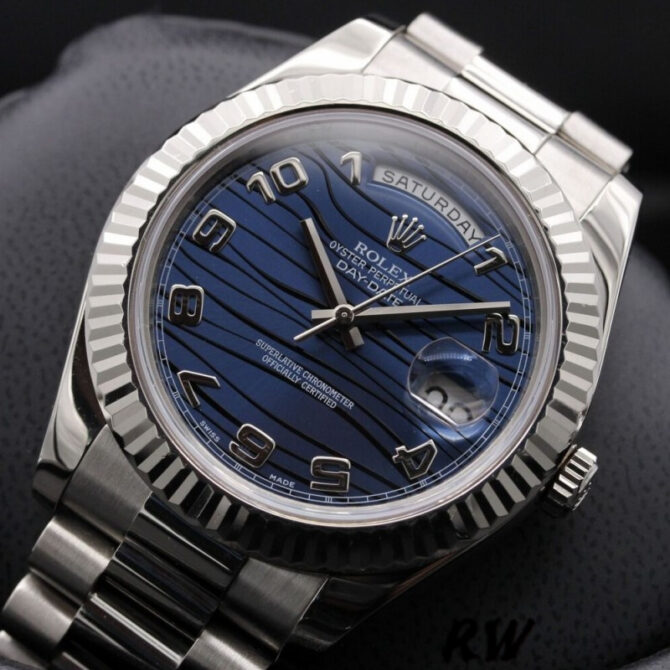 Replica Rolex Day-Date 228235 Sundust Index Dial Fluted Bezel 40mm Mens Watch