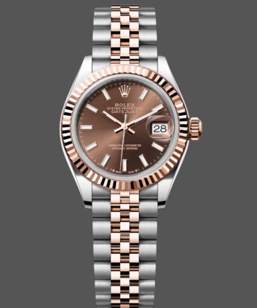 Rolex Datejust 28 Chocolate Index Steel & Rose Gold m279171 0017