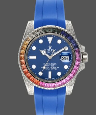 Rolex Submariner 116610 Blue Dial Blue Rubber strap 40mm Mens Replica Watch