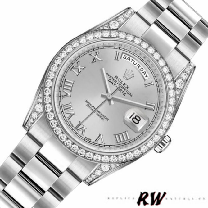 Replica Rolex Day-Date 118389 Meteorite Grey Dial 36MM Unisex Watch