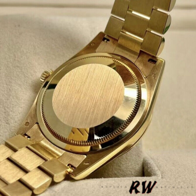 Replica Rolex Day-Date 118238 Dark Mother Of Pearl Dial Yellow Gold 36mm Unisex Watch