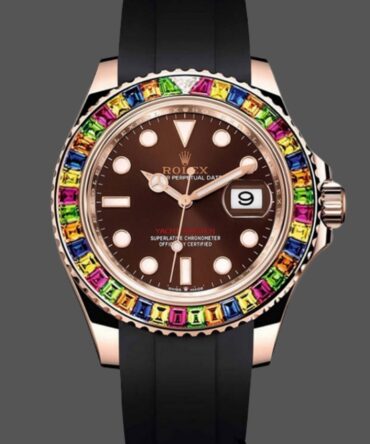 Rolex Yacht-Master 116695 Black Rubber Strap Brown Dial 40MM Mens Replica Watch