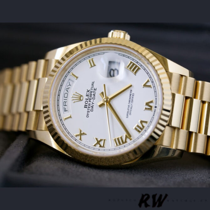 Replica Rolex Day-Date 128239 Blue Ombre Diamond Dial 36MM Unisex Watch