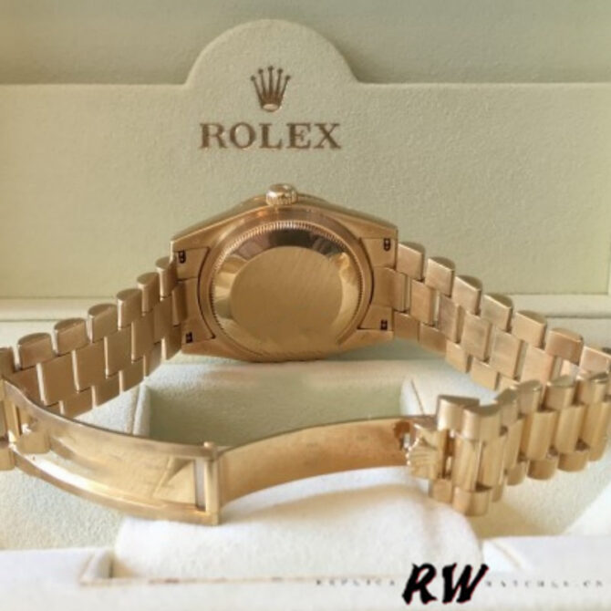Replica Rolex Day-Date 118388 Champagne Roman Numeral Dial 36MM Unisex Watch