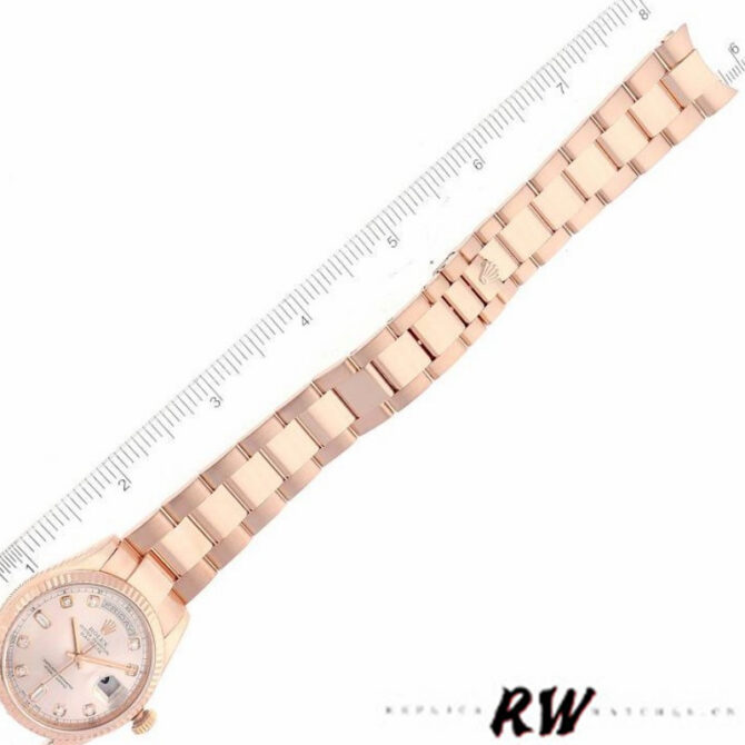 Replica Rolex Day-Date 118235 Rose Gold Chocolate Brown Dial 36mm Unisex Watch