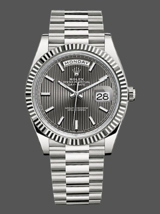 Replica Rolex Day-Date 228396TBR Ice Blue Diamond Dial Diamond Bezel 40mm Mens Watch