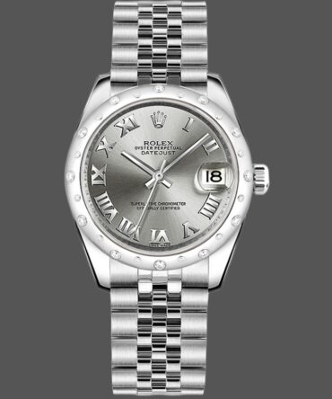 Rolex Datejust 178344 Rhodium Grey Dial Jubilee Bracelet 31MM Lady Replica Watch
