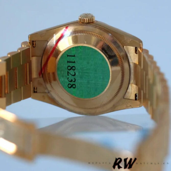Replica Rolex Day-Date 118235 Rose Gold Chocolate Brown Dial 36mm Unisex Watch