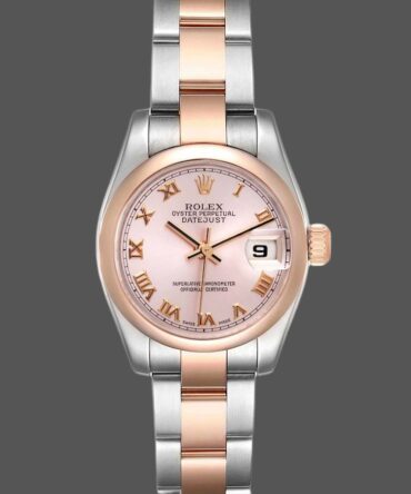 Rolex Datejust 179161 Stainless Steel and Everose Gold Pink Roman Dial 26MM Lady Replica Watch