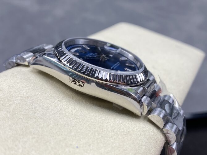 Replica Rolex Day Date White Gold 36 Blue Diamond Dial m128239 0069