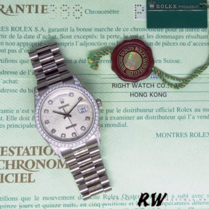 Replica Rolex Day-Date 118389 Meteorite Grey Dial 36MM Unisex Watch