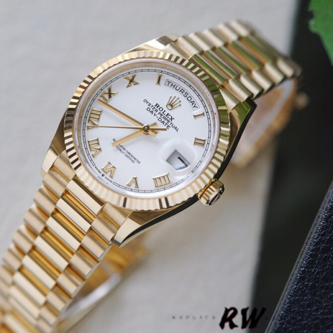 Replica Rolex Day-Date 128239 Blue Ombre Diamond Dial 36MM Unisex Watch