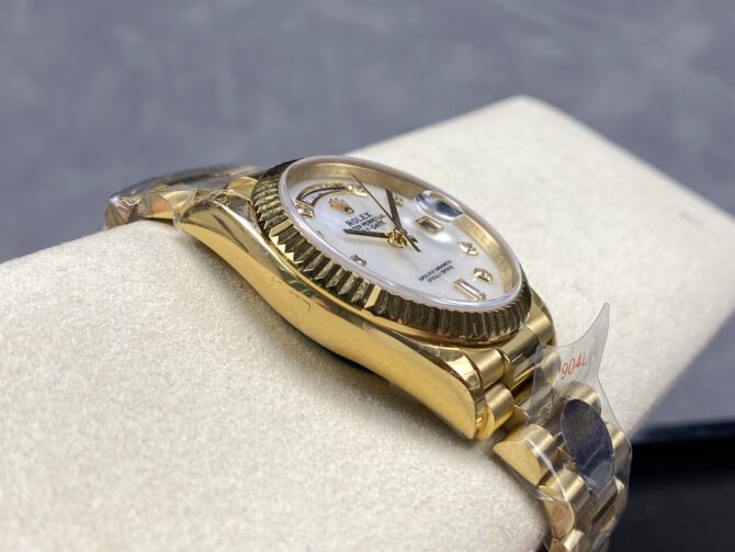Replica Rolex Day Date 36mm Yellow Gold 128238 0011 MOP Diamond