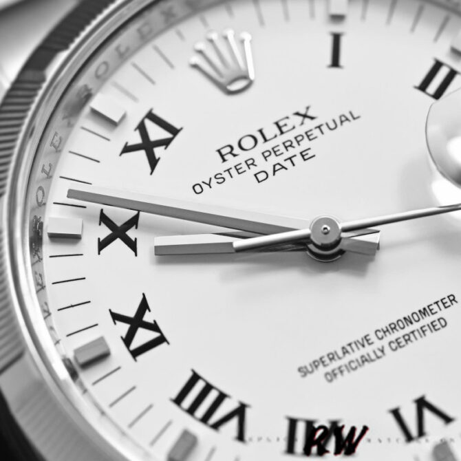 Rolex Oyster Perpetual Date 115210 White Roman Numeral Dial Unisex Replica Watch