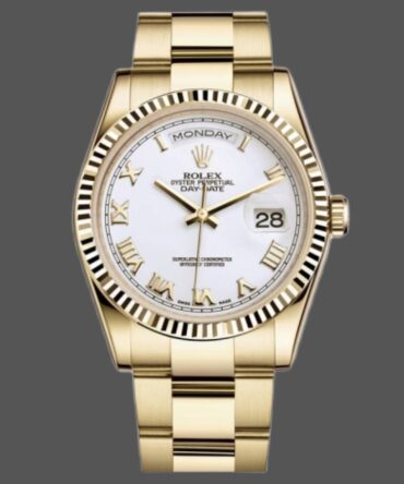 Replica Rolex Day-Date 118238 White Roman numeral dial 36mm Unisex Watch