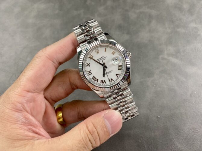 Rolex Datejust 126234 Fluted Bezel White Roman Dial 36MM Unisex Replica Watch