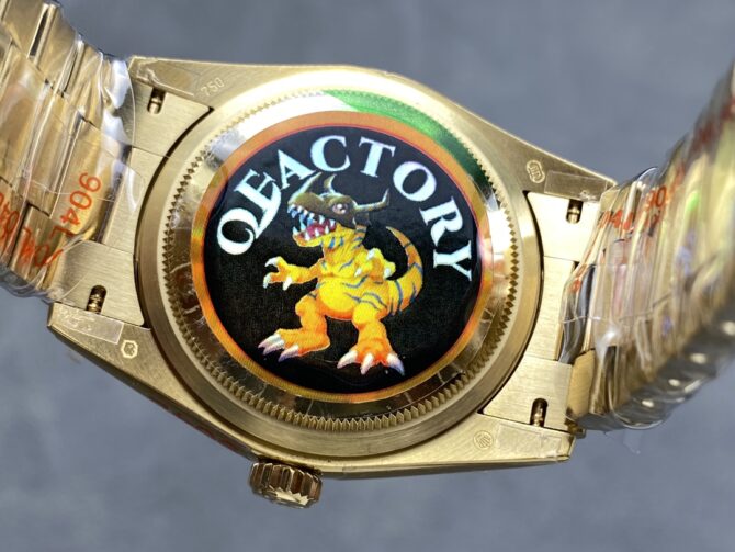 Replica Rolex Day Date 36 Yellow Gold Automatic Green Diamond Dial M128238 0130