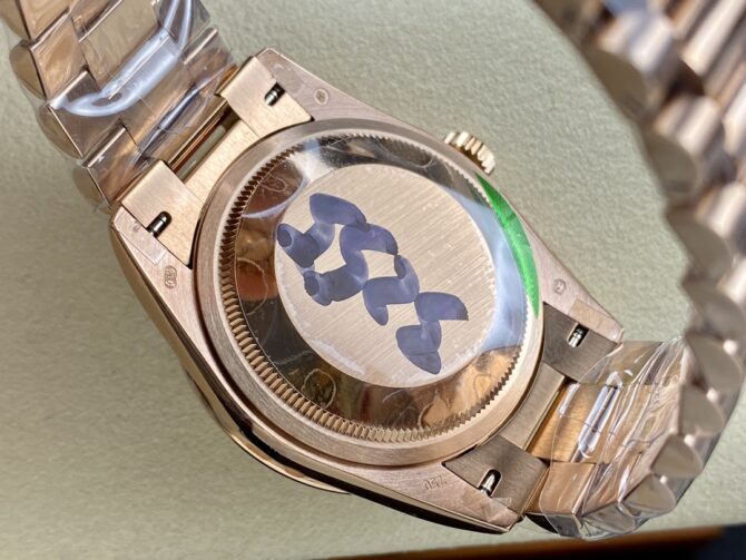 Replica Rolex Day-Date 36MM 128345RBR 0028 Mother of Pearl White Dial Everose Gold Unisex Watch