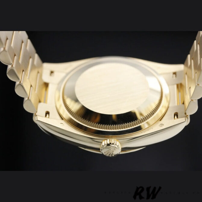 Replica Rolex Day-Date 36MM 128238 0081 Fluted Bezel White Index Dial Unisex Watch