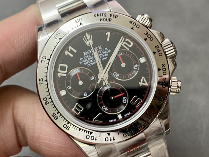 Rolex Cosmograph Daytona 116509 Black Arabic Dial White Gold 40MM Mens Replica Watch