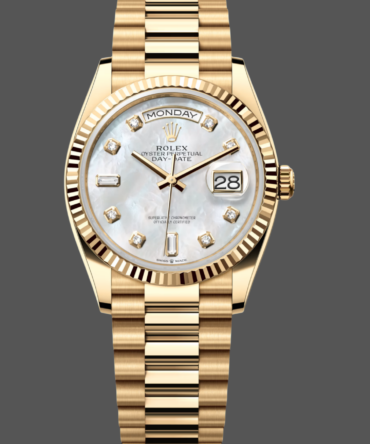 Replica Rolex Day Date 36mm Yellow Gold 128238 0011 MOP Diamond