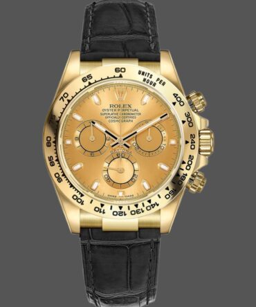 Rolex Cosmograph Daytona 116518 Champagne Dial Yellow Gold Bezel 40mm Mens Replica Watch